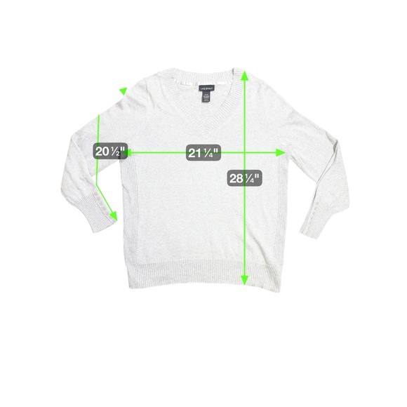 Lane Bryant Metallic Gray V-Neck Sweater Size 18/20 - Picture 9 of 9